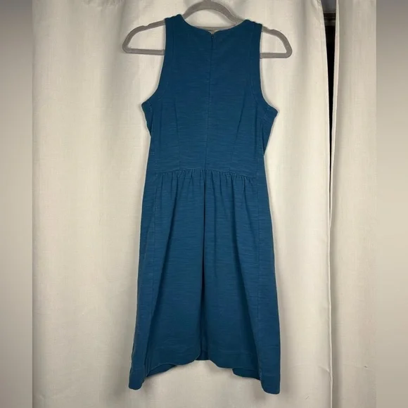 Madewell Keynote Ponte Fit and Flare Sleeveless Blue Dress Small - Picture 4 of 8